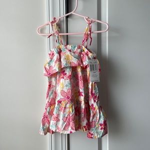 Jessica Simpson Baby Girl Floral Dress With Bloomers & Headband Size 12 Months